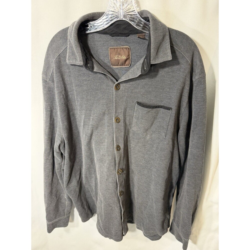 Tasso Elba Grey Cardigan Sweater Size L